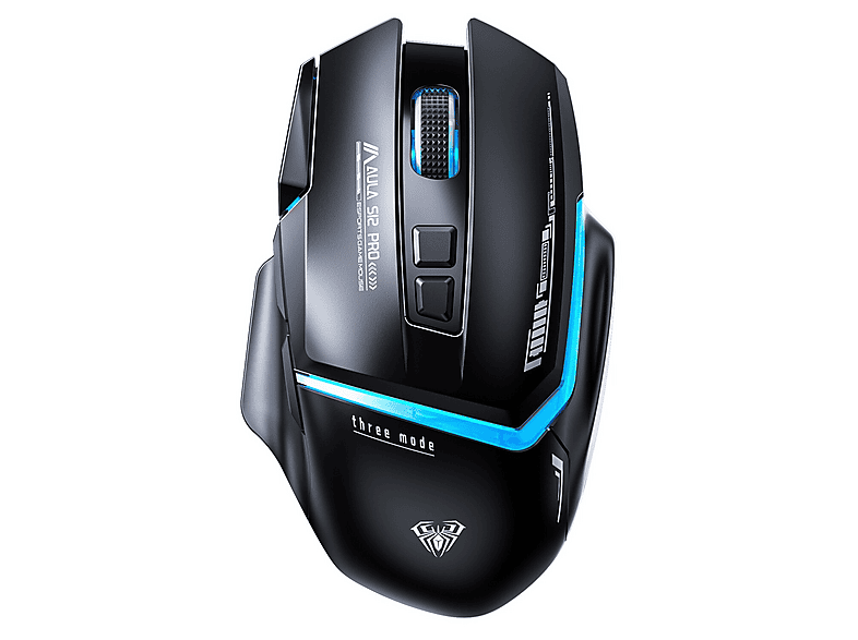 AULA S12 Pro 12800 DPI 8 Tuşlu Makrolu Optik Kablolu Gaming Mouse Siyah