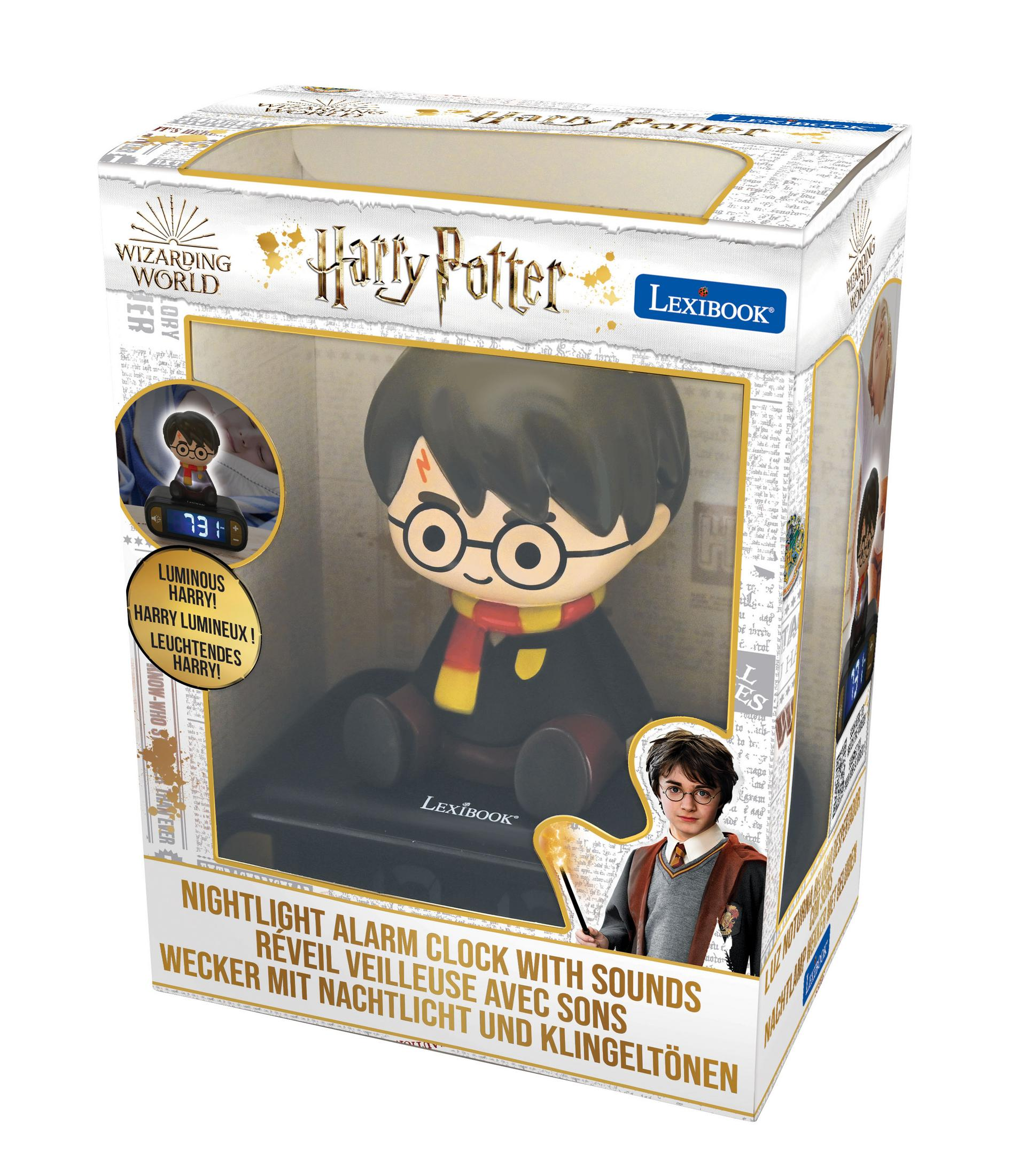 Confezione sveglia notturna Harry Potter con luce e suoni.