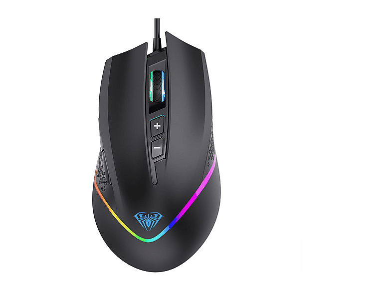 AULA F805 6400DPI RGB 7 Tuşlu Makro Optik Kablolu Gaming Mouse Siyah