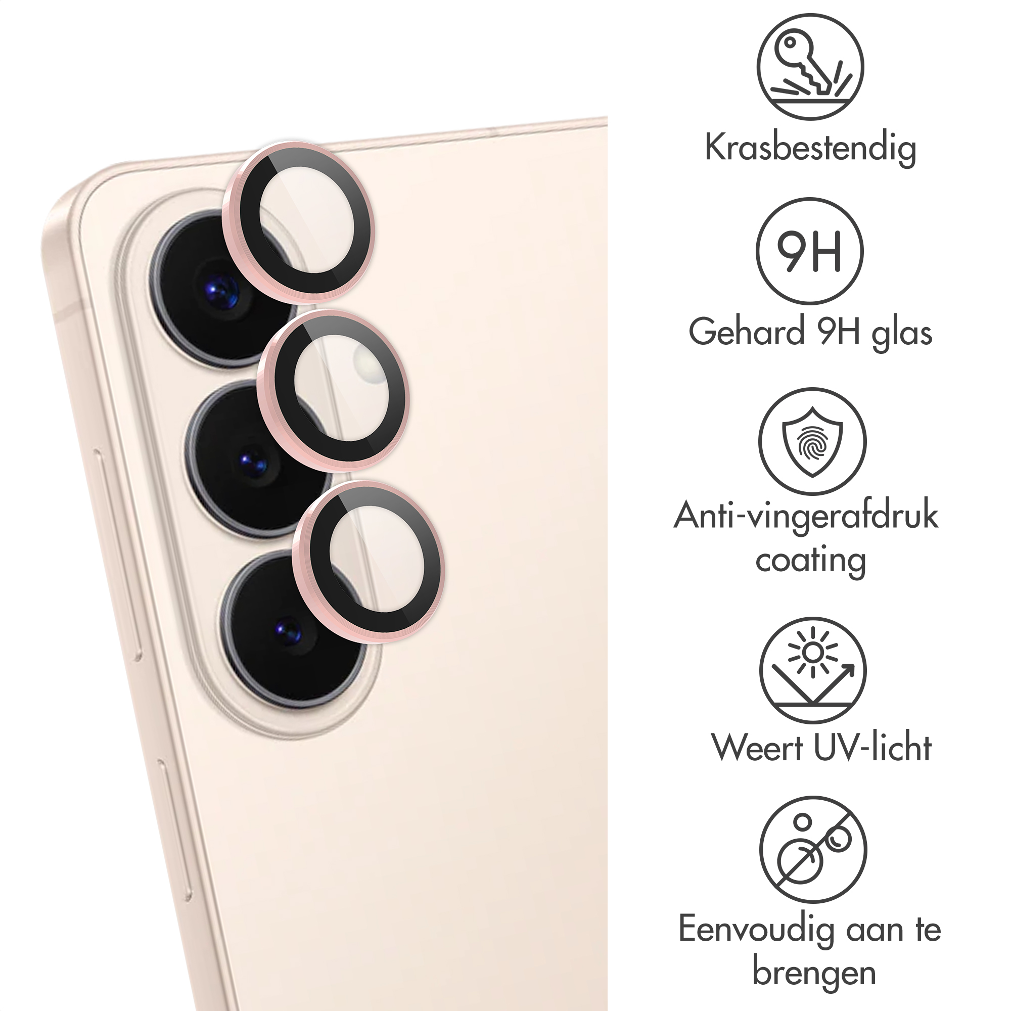 Screenprotectors voor cameralens met krasbestendigheid, 9H hardheid, anti-vingerafdruk.