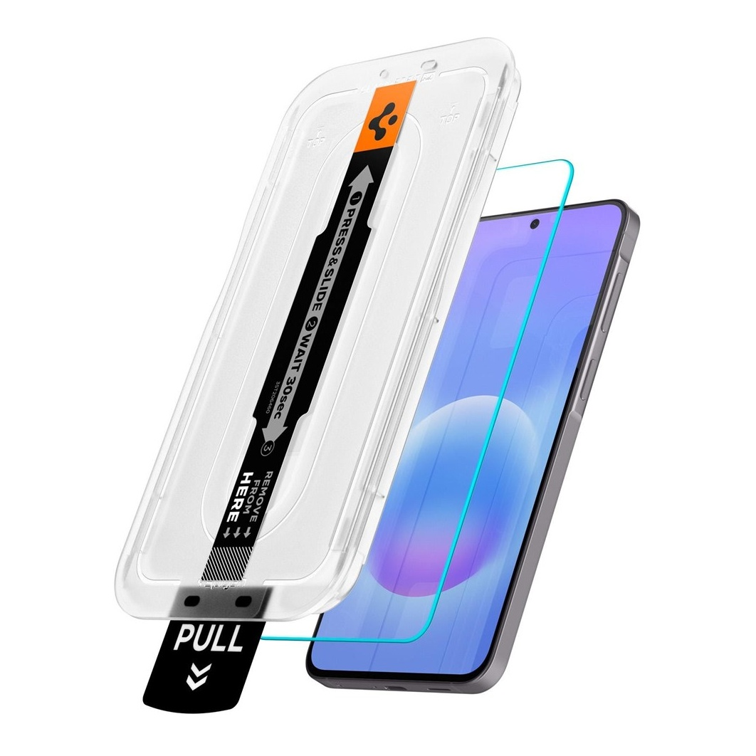 Guida all'installazione della protezione schermo con telefono e protezione in vetro.