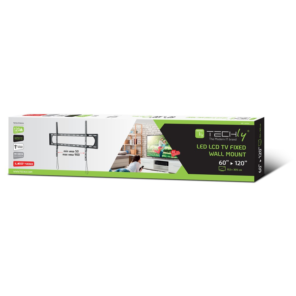 Confezione per un supporto a parete fisso per TV LED/LCD da 60-120 pollici.