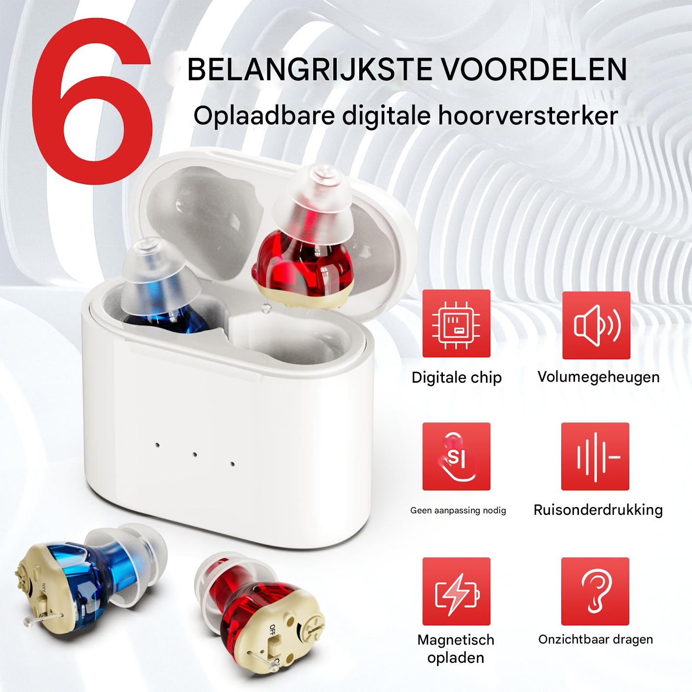 Sechs Hauptvorteile von digitalen Hörgeräten mit Ladefunktion.