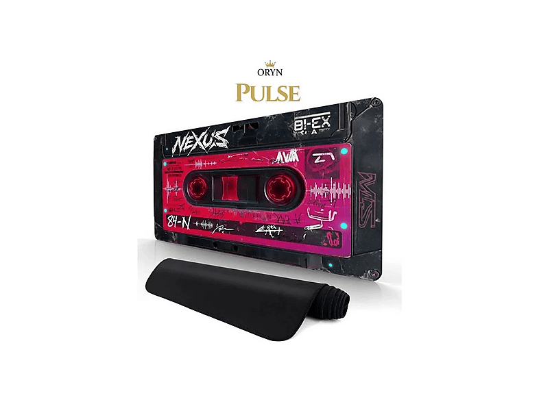 ORYN Cassette Pulse Edition 70x30 cm 3 mm Kalınlık Gaming Mousepad Kırmızı