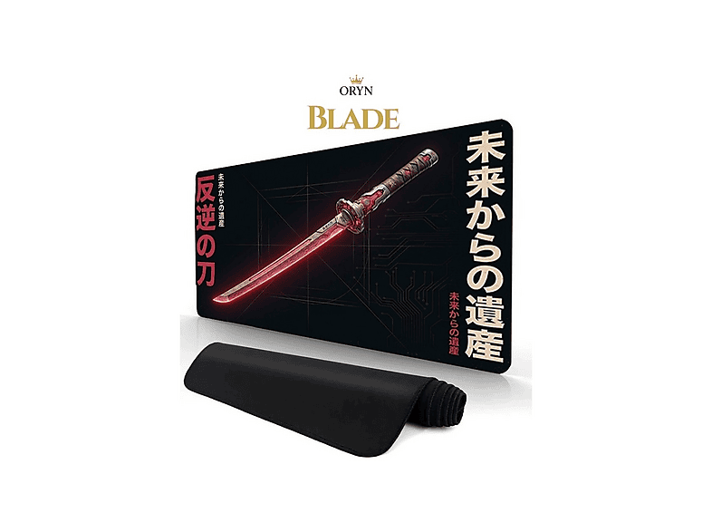 ORYN Shogun Blade Edition 70x30 cm 3 mm Kalınlık Gaming Mousepad Siyah