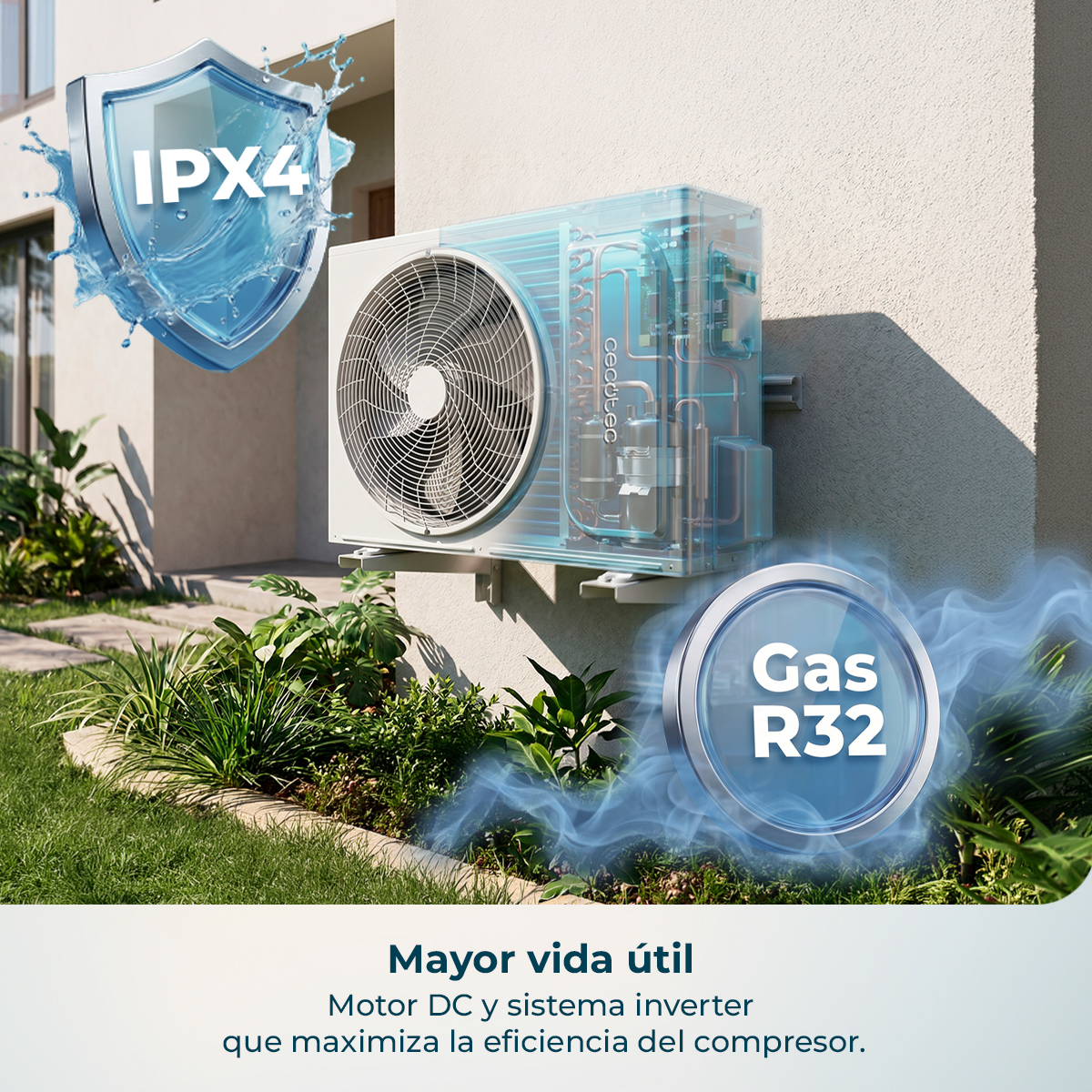 Unità esterna AC con protezione IPX4 e gas R32
