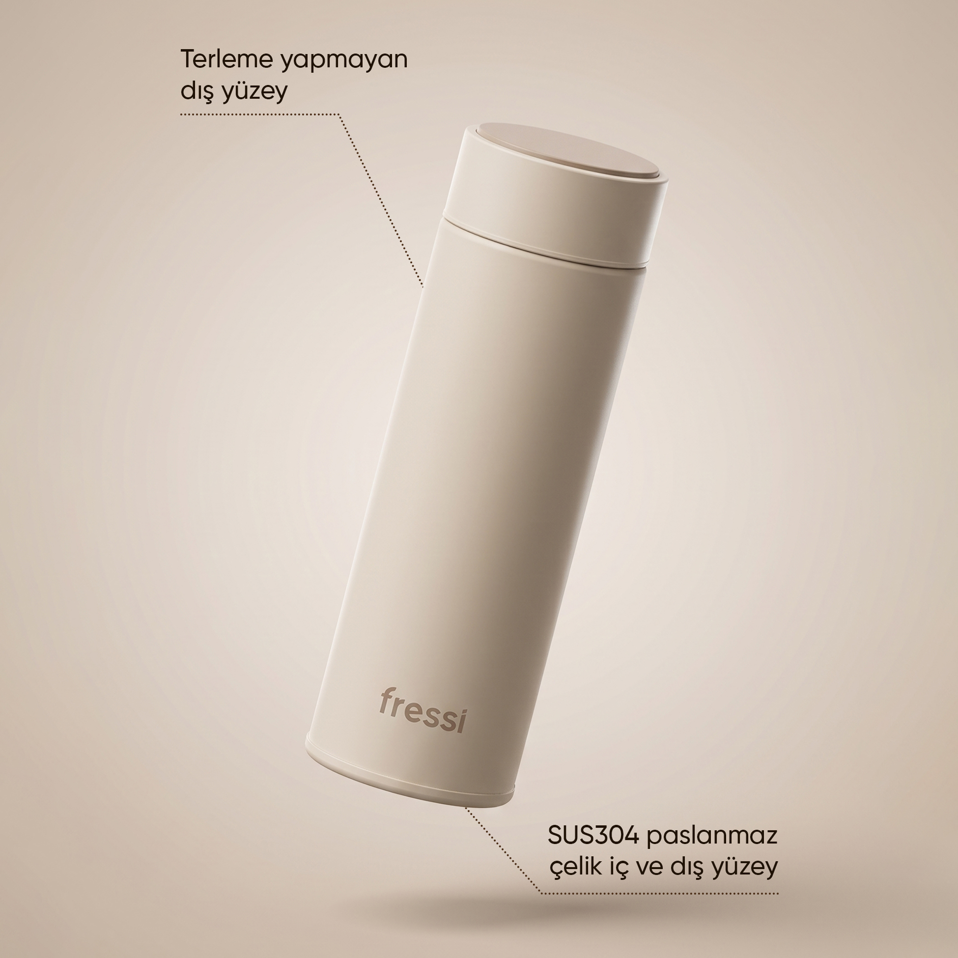 FRESSI FR-T571 Glena 500 ml Paslanmaz Çelik Termos