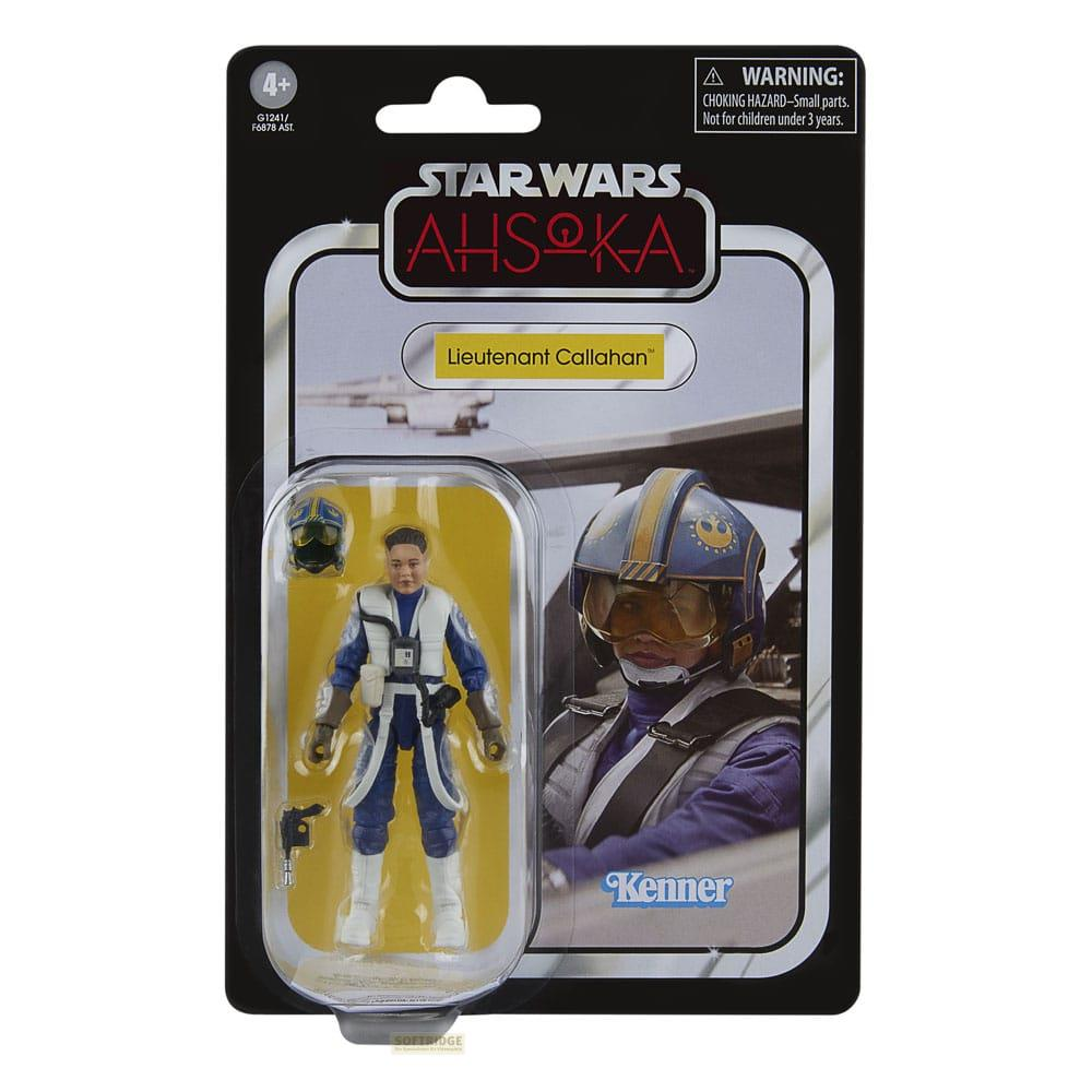 Action figure "Tenente Callahan" di Star Wars Ahsoka in confezione vintage.