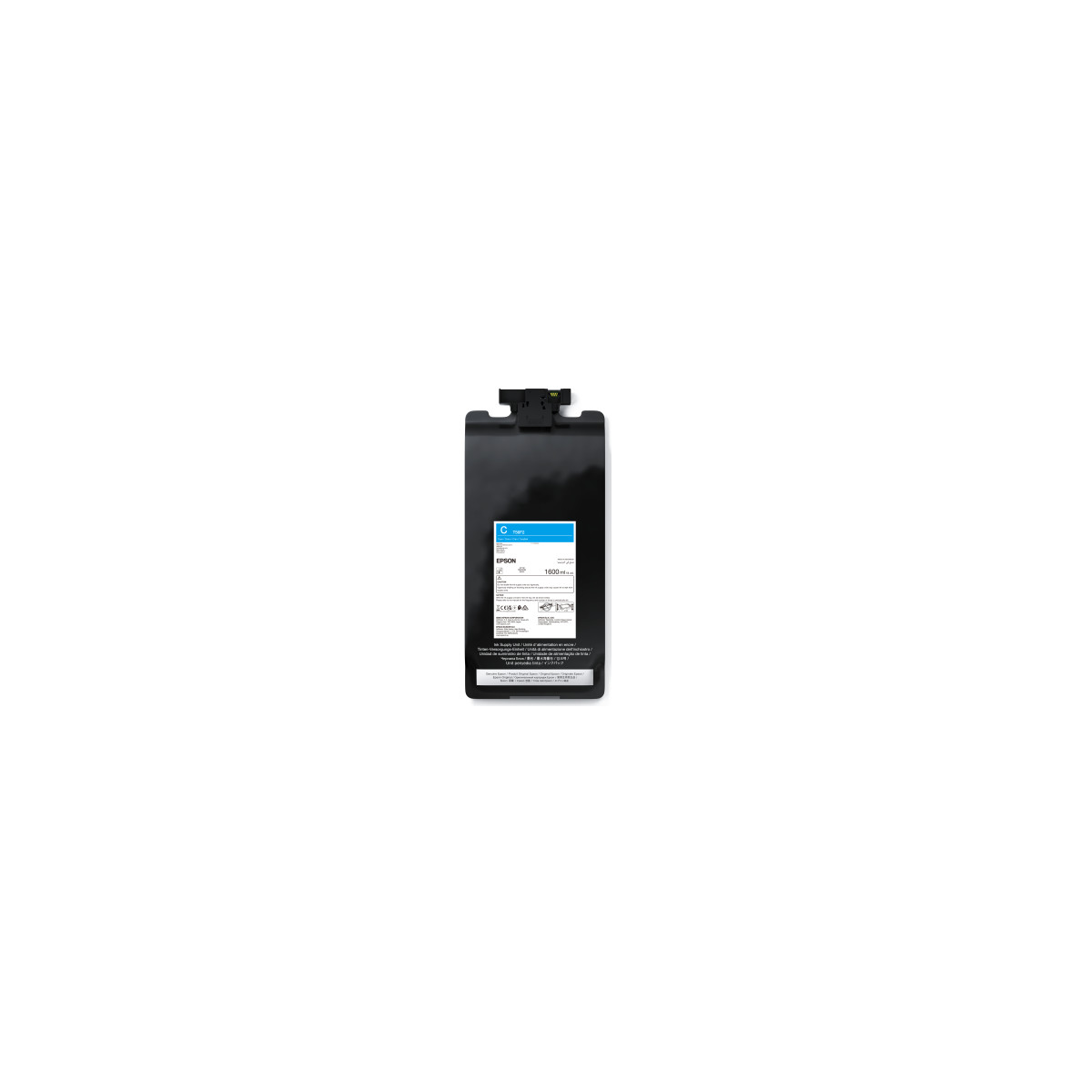 Bottiglia d'inchiostro nero Epson con etichetta blu da 1000ml.