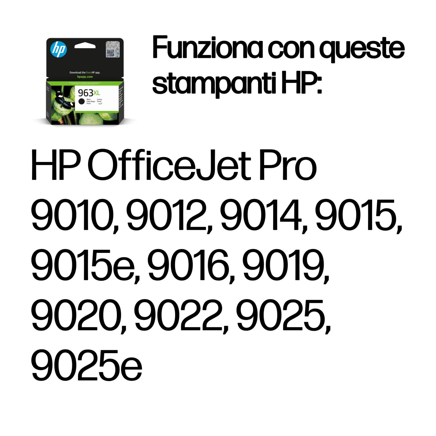 Cartuccia HP 963XL e stampanti HP OfficeJet Pro.