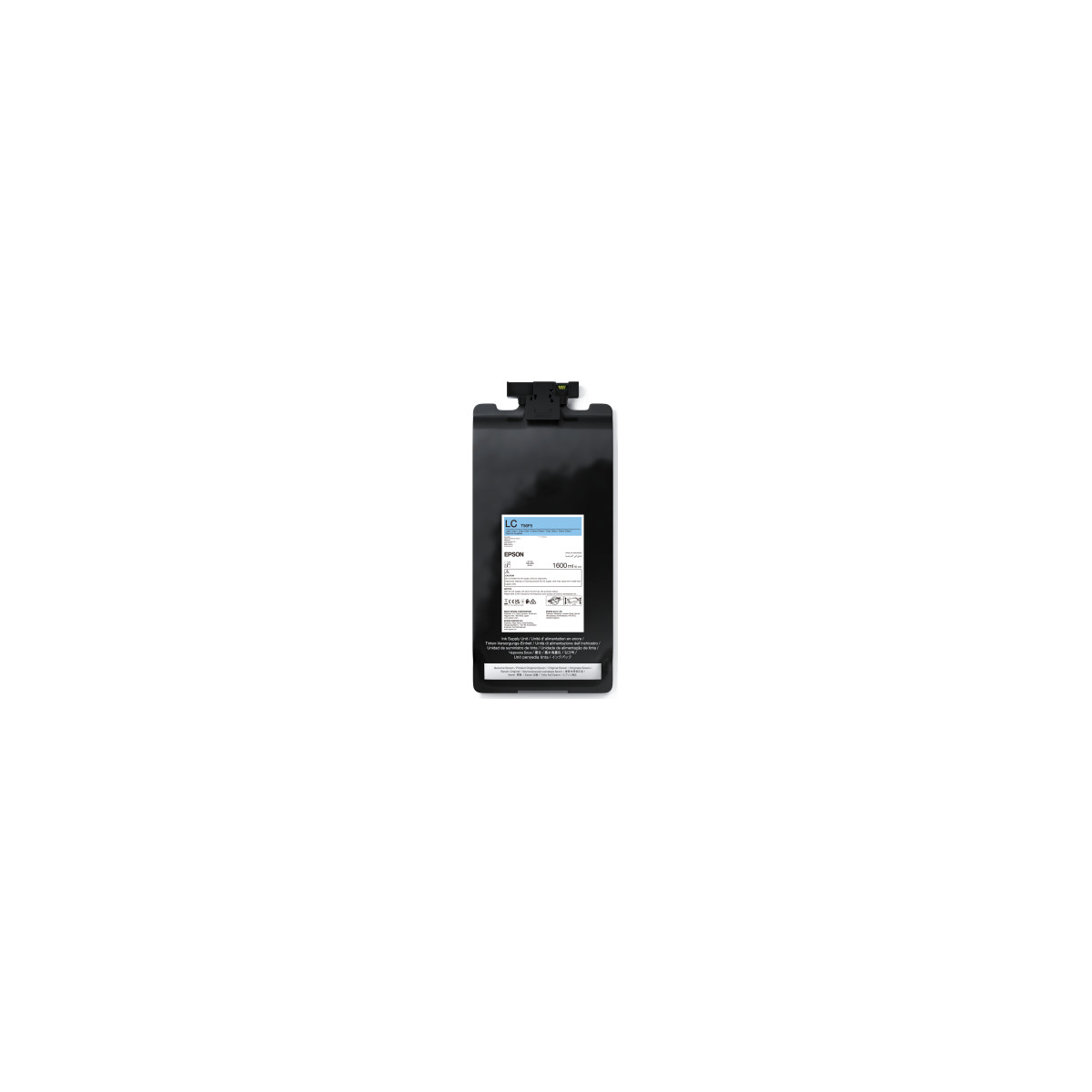 Una bottiglia d'inchiostro Epson nera con etichetta 'LC' e '1500ml'.
