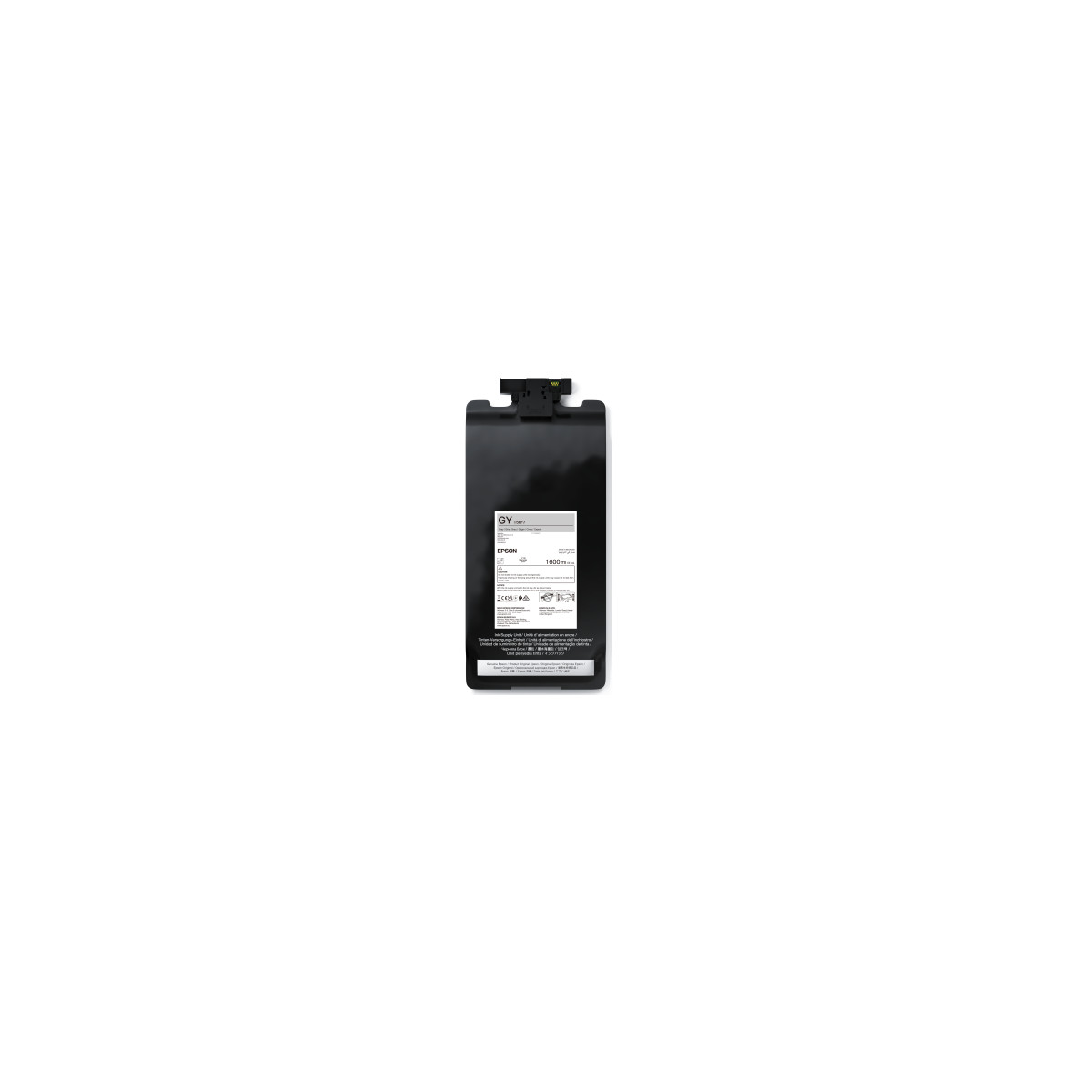 Czarny tusz Epson z etykietą. Pojemność 1600ml. Do druku profesjonalnego.
