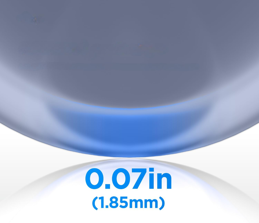 Niebieski okrąg z tekstem 0.07in (1.85mm)