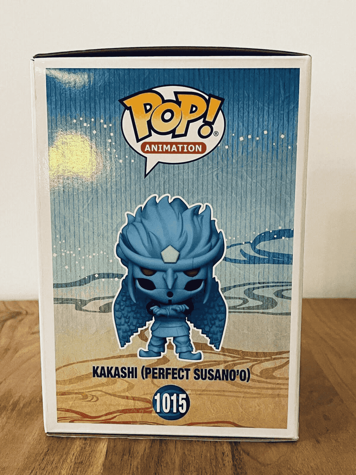 Caja Funko Pop! de animación Pop! con figura Kakashi Perfect Susano'o, número 1015.
