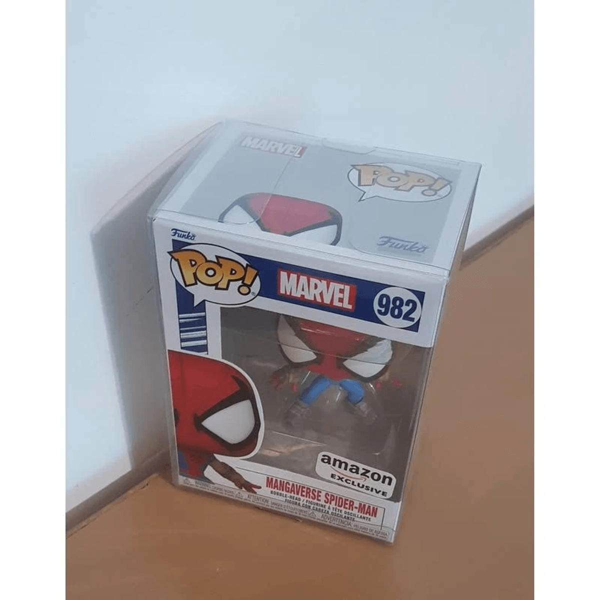Figura Funko Pop! Mangoverse Spider-Man en caja, Exclusiva Amazon.