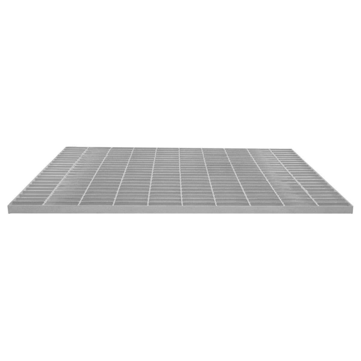 Una rejilla de metal plateada con aberturas rectangulares.
