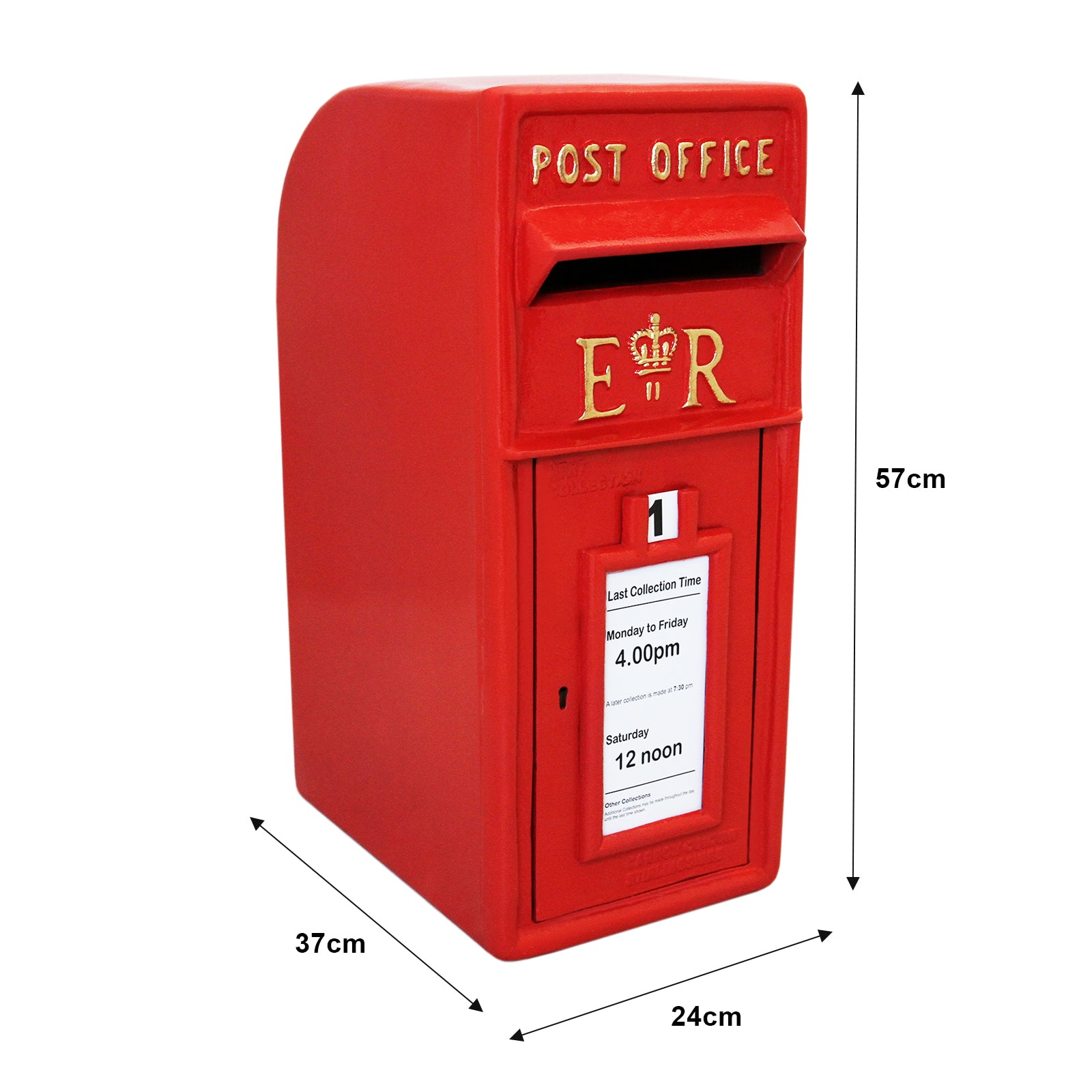 Buzón rojo británico con 