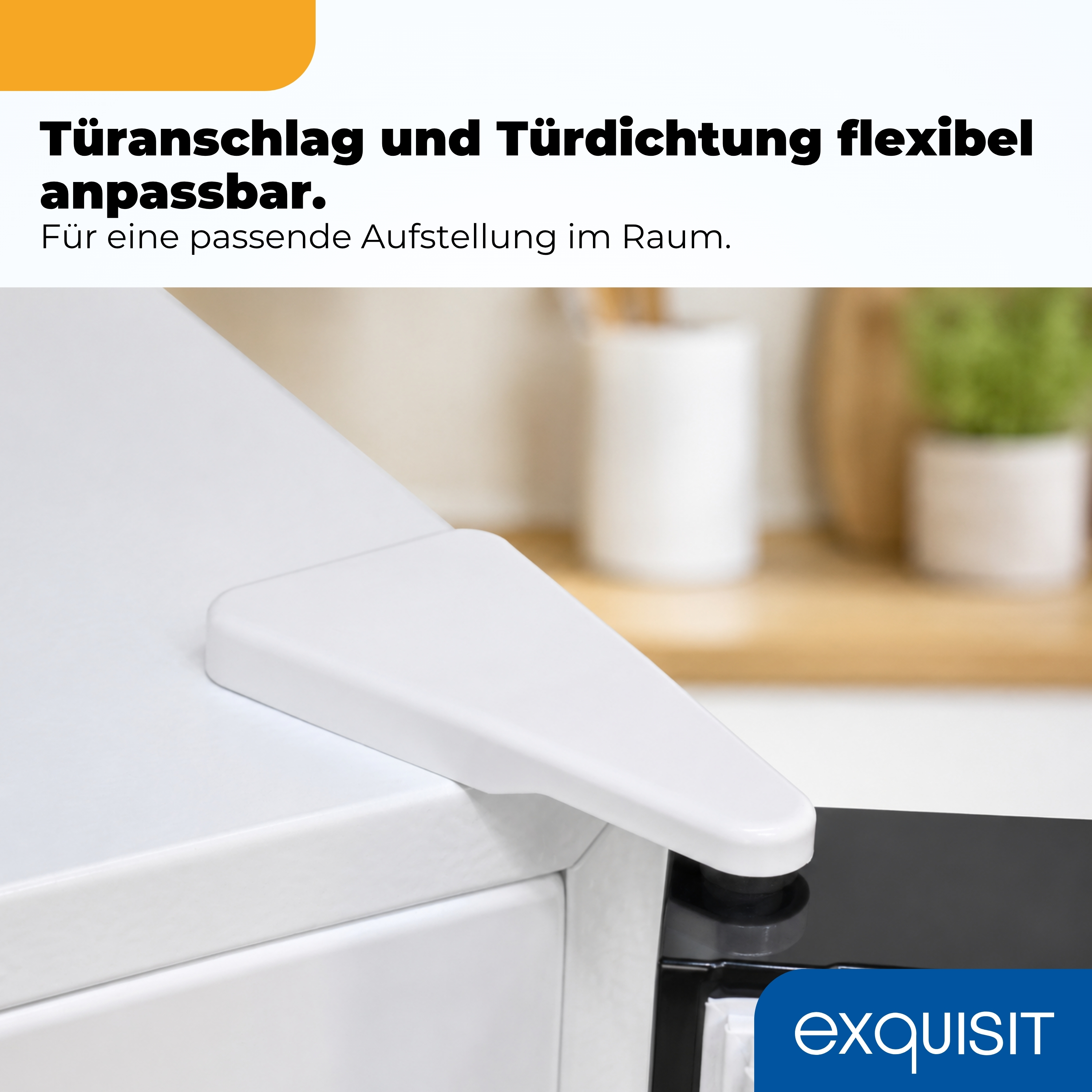 Eine weiße Türdichtung ist an einem weißen Gerät angebracht.