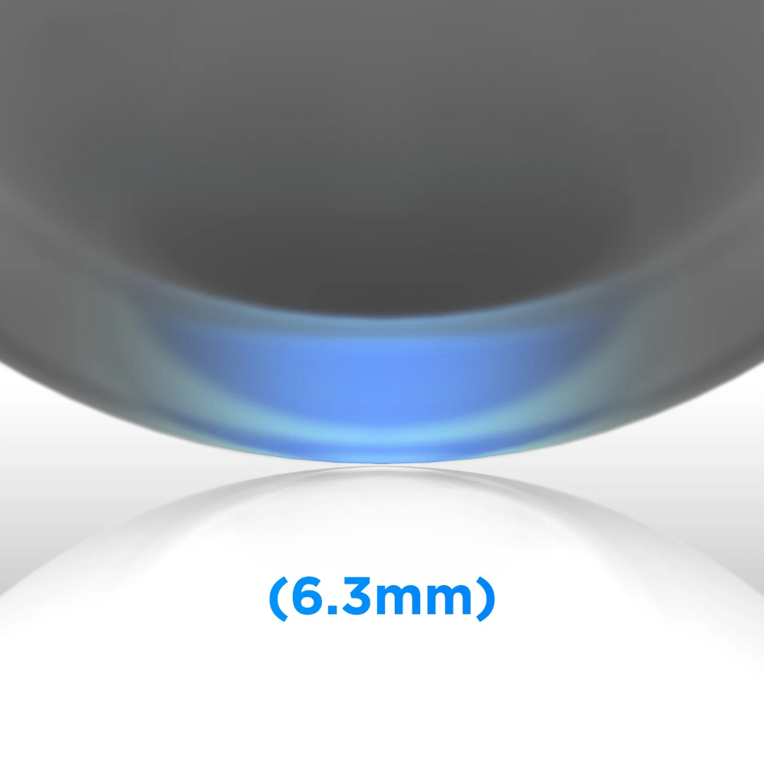 Szara krawędź z niebieską linią na białym tle, (6,3mm).