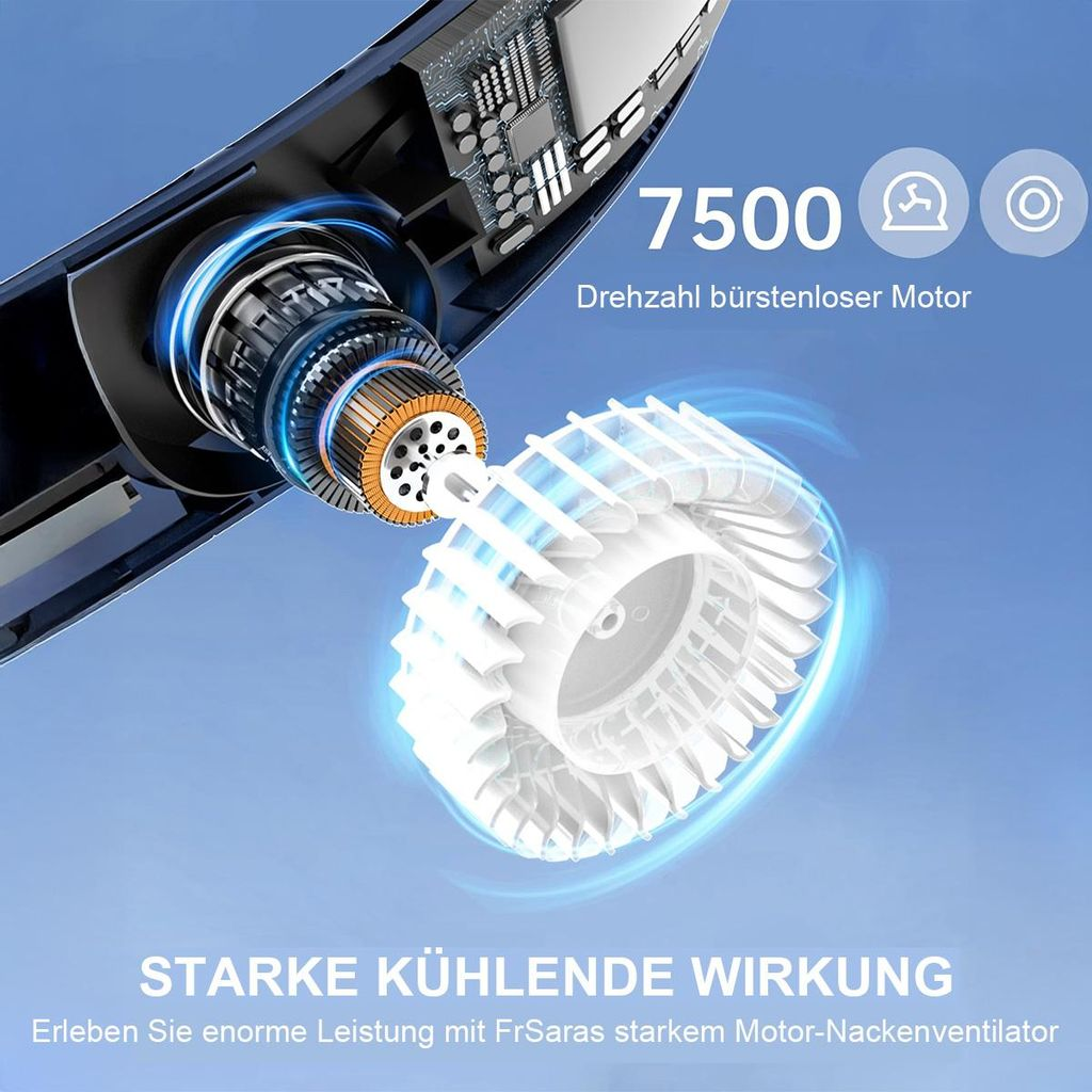 Schnittansicht eines Ventilators mit 7500 U/min bürstenlosem Motor.