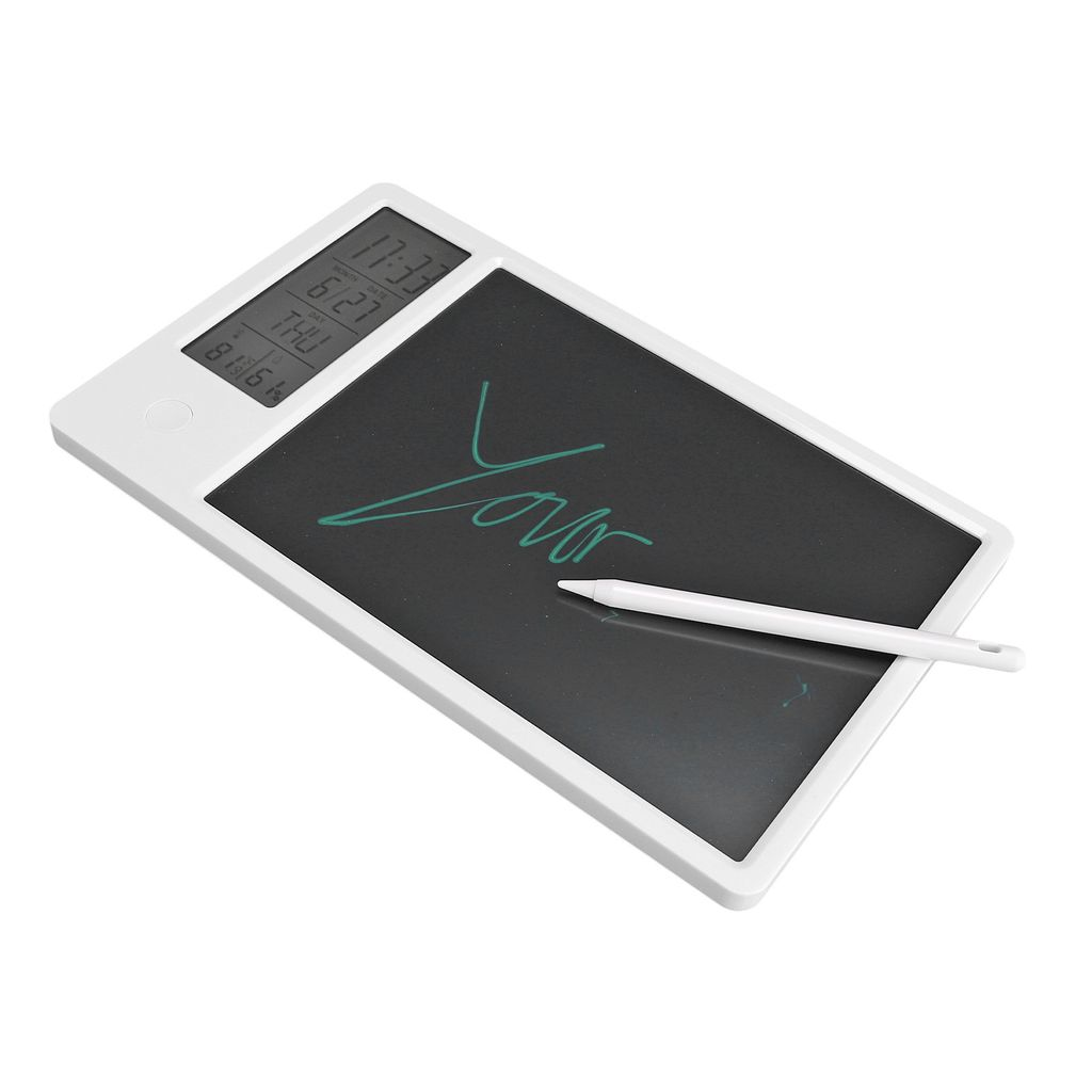 Ein weißes Digitales Notizbuch mit Stift, das "Your" zeigt.