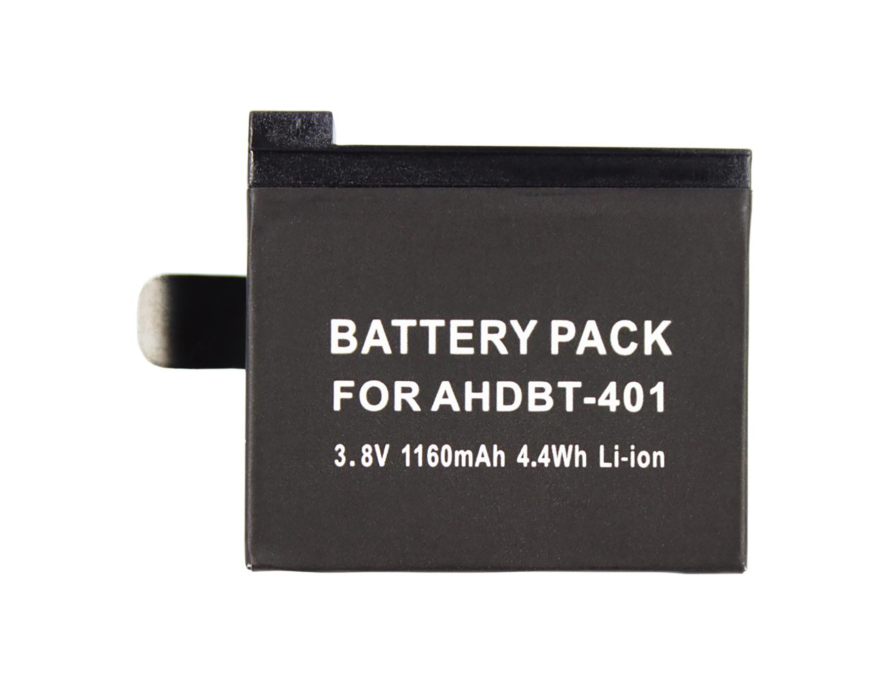 Schwarzer Akku für AHDbt-401, 3,8V 1160mAh 4,4Wh Li-Ion.