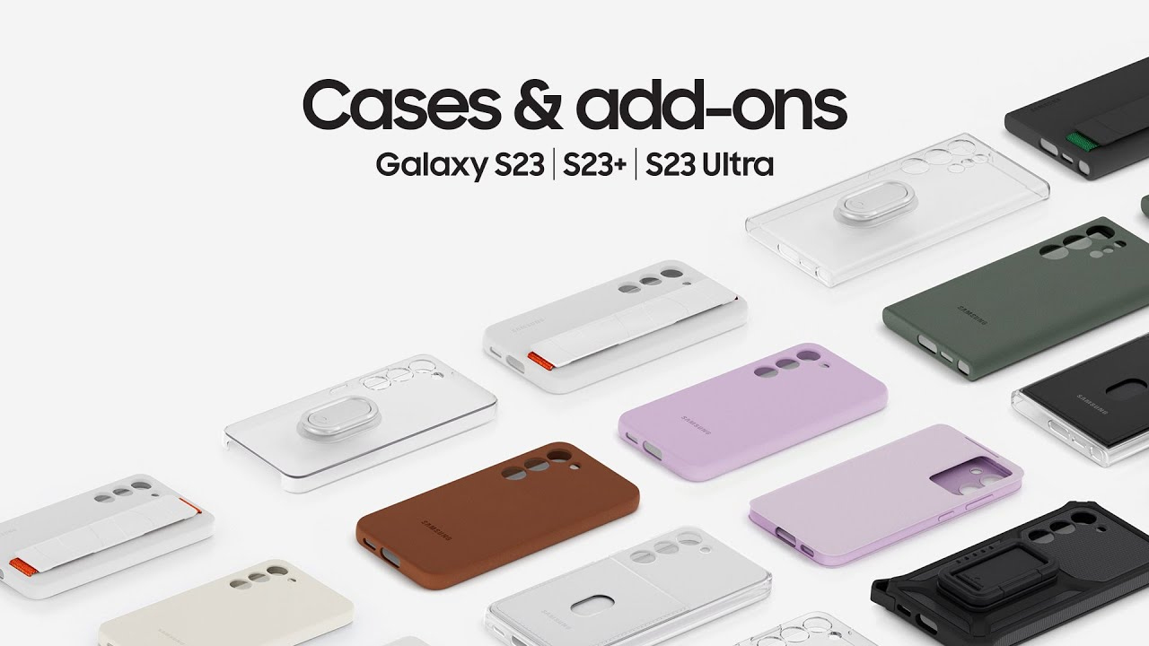 Varie custodie e accessori per modelli Samsung Galaxy S23.