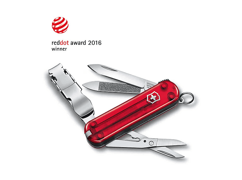 VICTORINOX Nail Clip 580 0.6463.T Şeffaf Kırmızı Manikür Çakısı