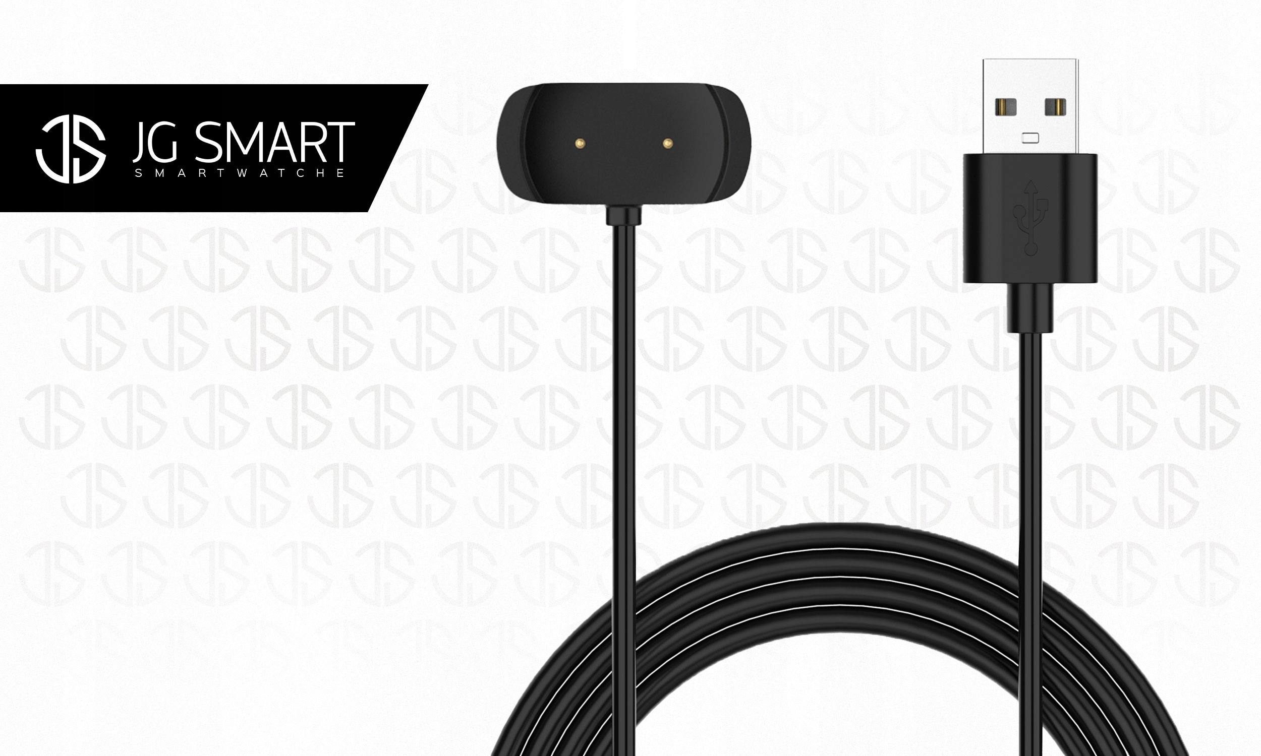 Czarny kabel ładujący ze złączem USB i magnetycznym adapterem ładowania.