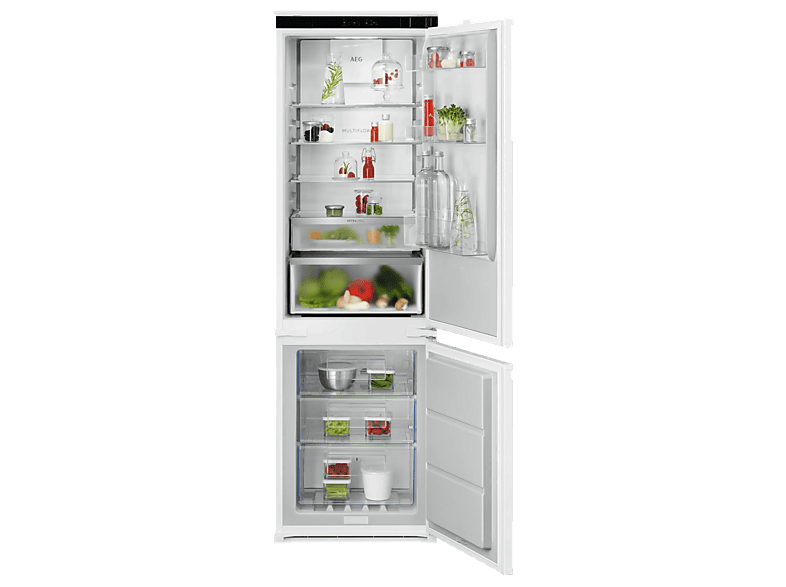 Frigo Combi Integrable No Frost Aeg TC7CS181DS Alto 177cm x 54,6cm Clase D Blanco | 249 L, Cajón ExtraZone, Cooling 360, Compresor Inverter