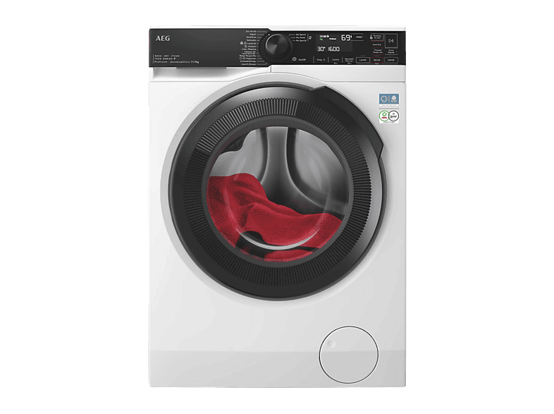 Lavadora secadora - AEG Serie 7000 DualSense LWR7306L4O, 11 kg + 7,0 kg, Blanco