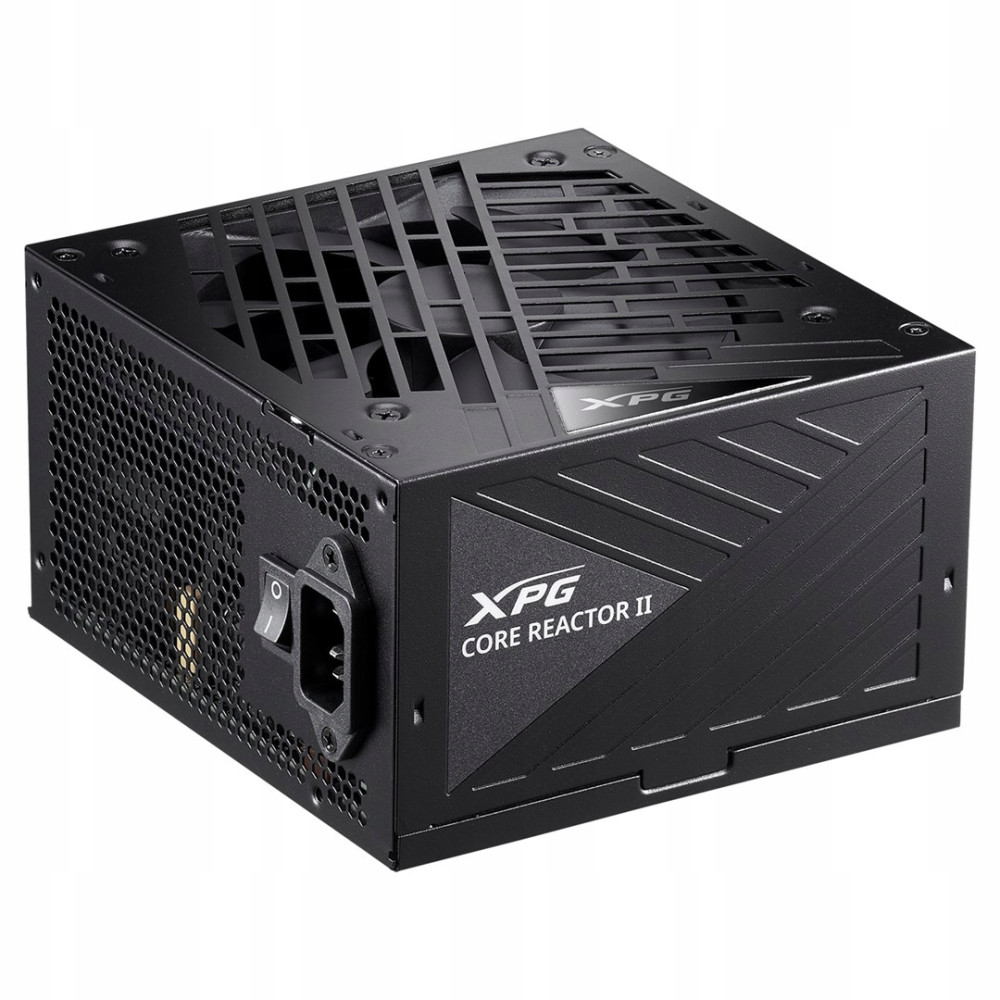 Alimentatore nero XPG Core Reactor II per computer con interruttore.