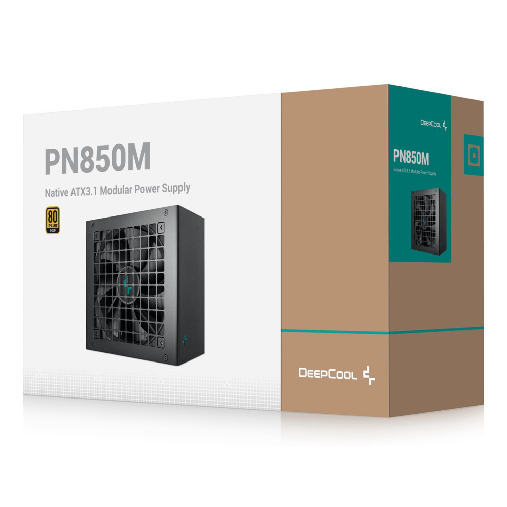 80 PLUS Gold sertifikalı DeepCool PN850M güç kaynağının ambalajı.