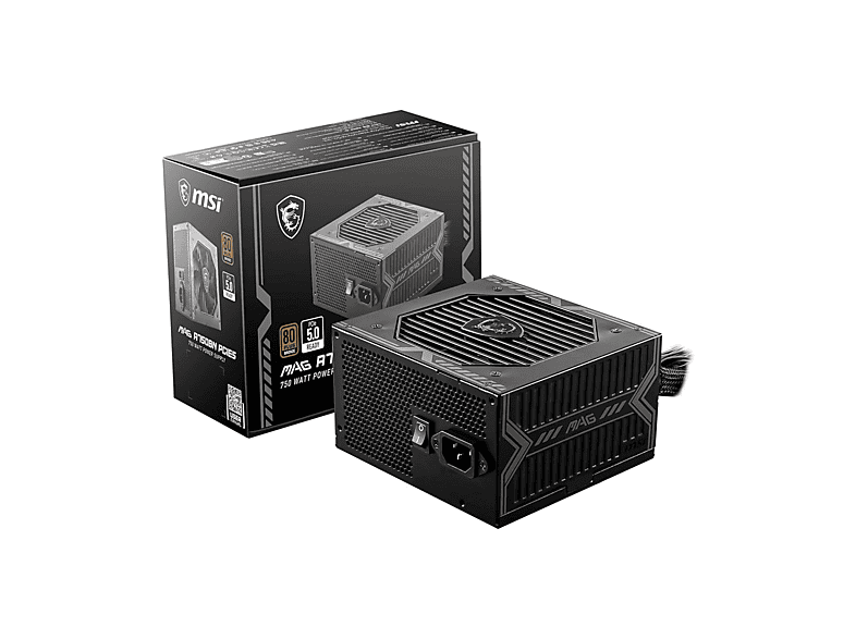 MSI MAG A750BN PCIE5 III 80+ Bronz 750 W Güç Kaynağı Siyah