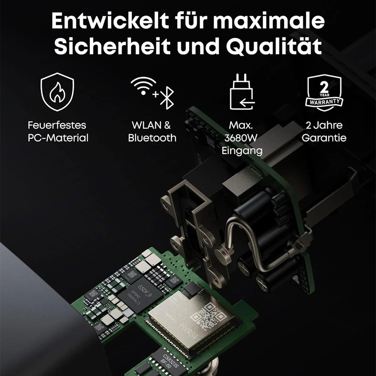 Ontworpen voor veiligheid en kwaliteit met brandwerend PC-materiaal, WLAN/Bluetooth.