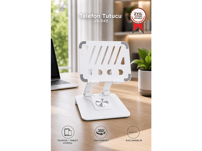 TORIMA JX045 Telefon Tutucu Katlanabilir Beyaz