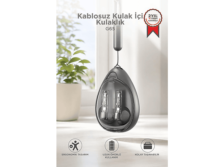 TORIMA Bluetooth Stereo G65 Kablosuz Kulak İçi Kulaklık Siyah Fiyat & Özellik