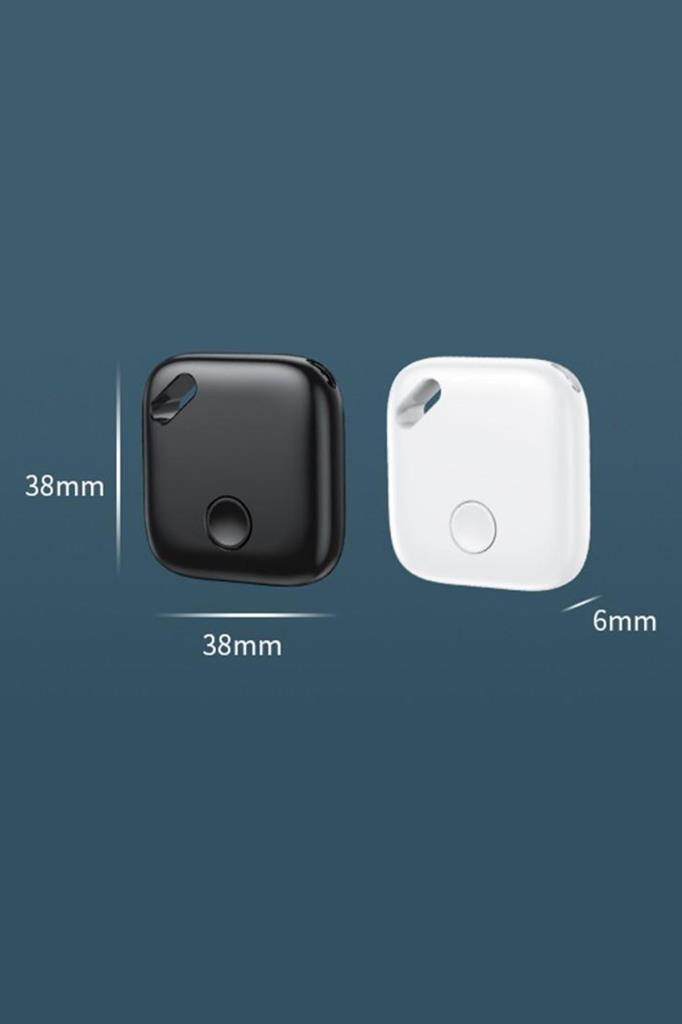 Siyah ve beyaz takip cihazı, 38mm genişlik, 6mm kalınlık.