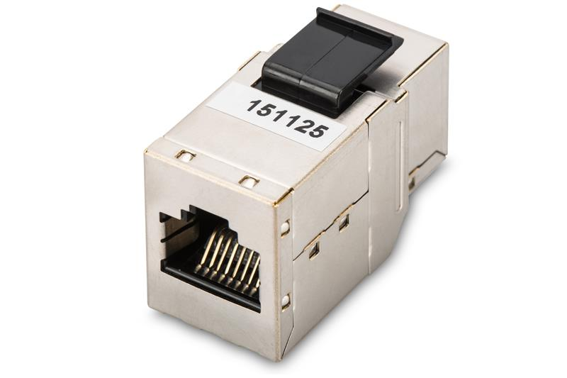 Ein silberner Netzwerkadapter mit schwarzem Clip und der Nummer 151125.