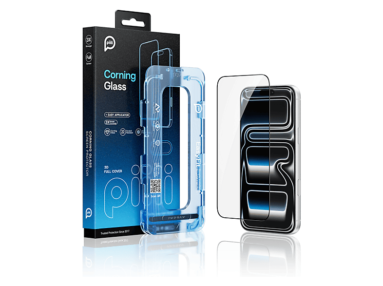 PIILI CorningGlass AR SnapFit iPhone 17 Pro / 17 / 16 Pro Uyumlu Ekran Koruyucu
