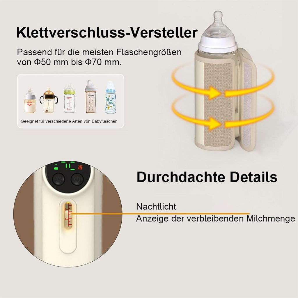 Versteller für Flaschengrößen 50-70mm mit Anzeige und Nachtlicht.