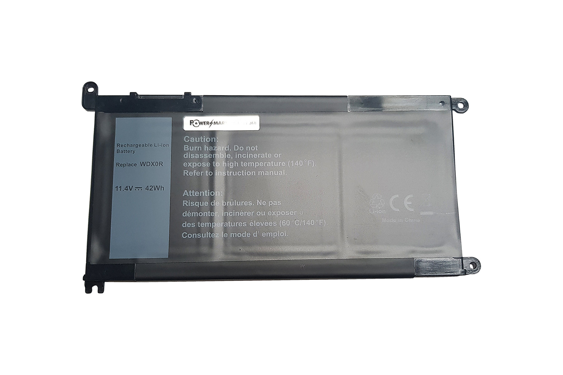 Wiederaufladbarer Li-Ionen-Akku, Modell WDX0R, 11,4V 42Wh.
