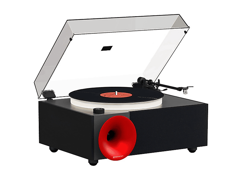 FENNESSY I5S Bluetooth Hoparlörlü 45 W Hi-Fi Işıklı Retro Turntable Pikap Siyah