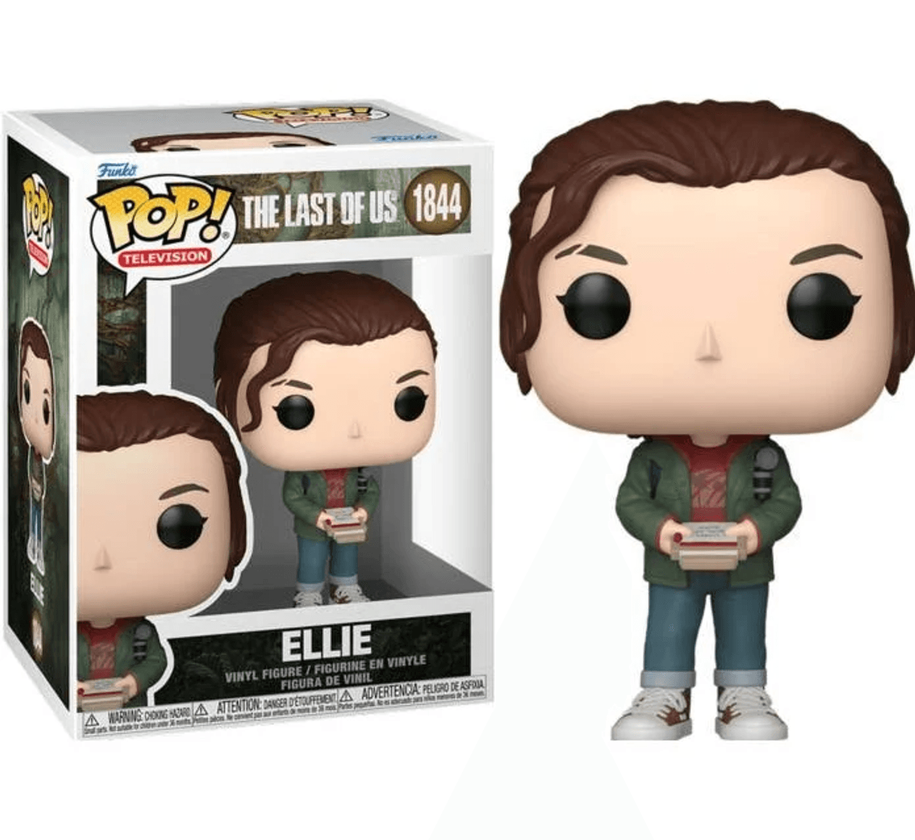 Figura Funko Pop! de vinilo de Ellie de The Last of Us, con libros.