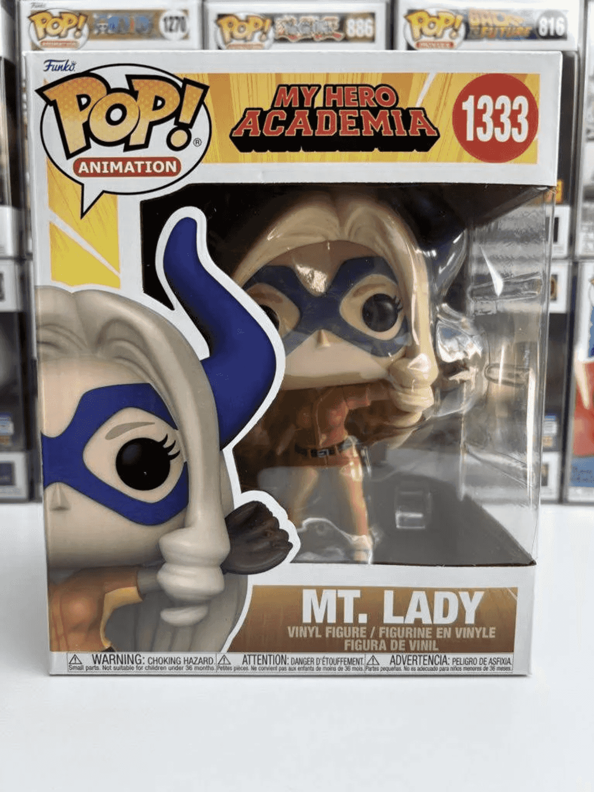 Funko Pop! Mt. Lady Figur aus My Hero Academia, Nummer 1333.