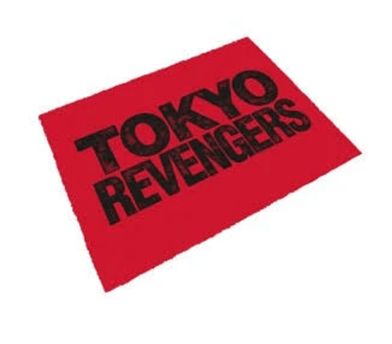Banner rojo con texto negro "TOKYO REVENGERS".