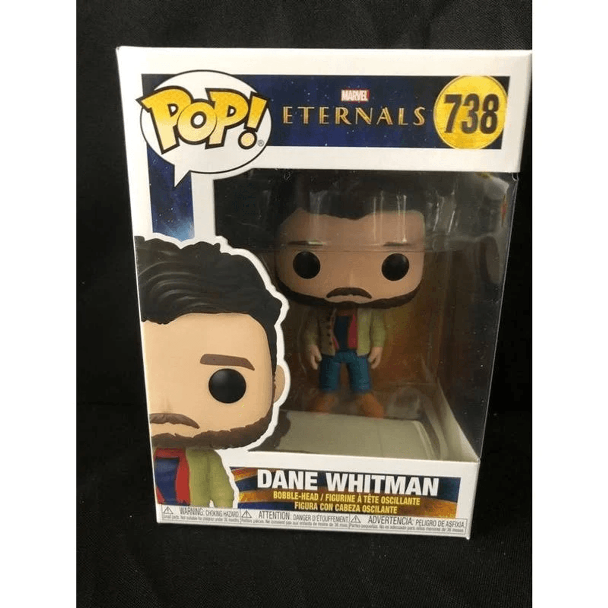 Figura Funko Pop! de Dane Whitman de Marvel Eternals, n.º 738, en caja.