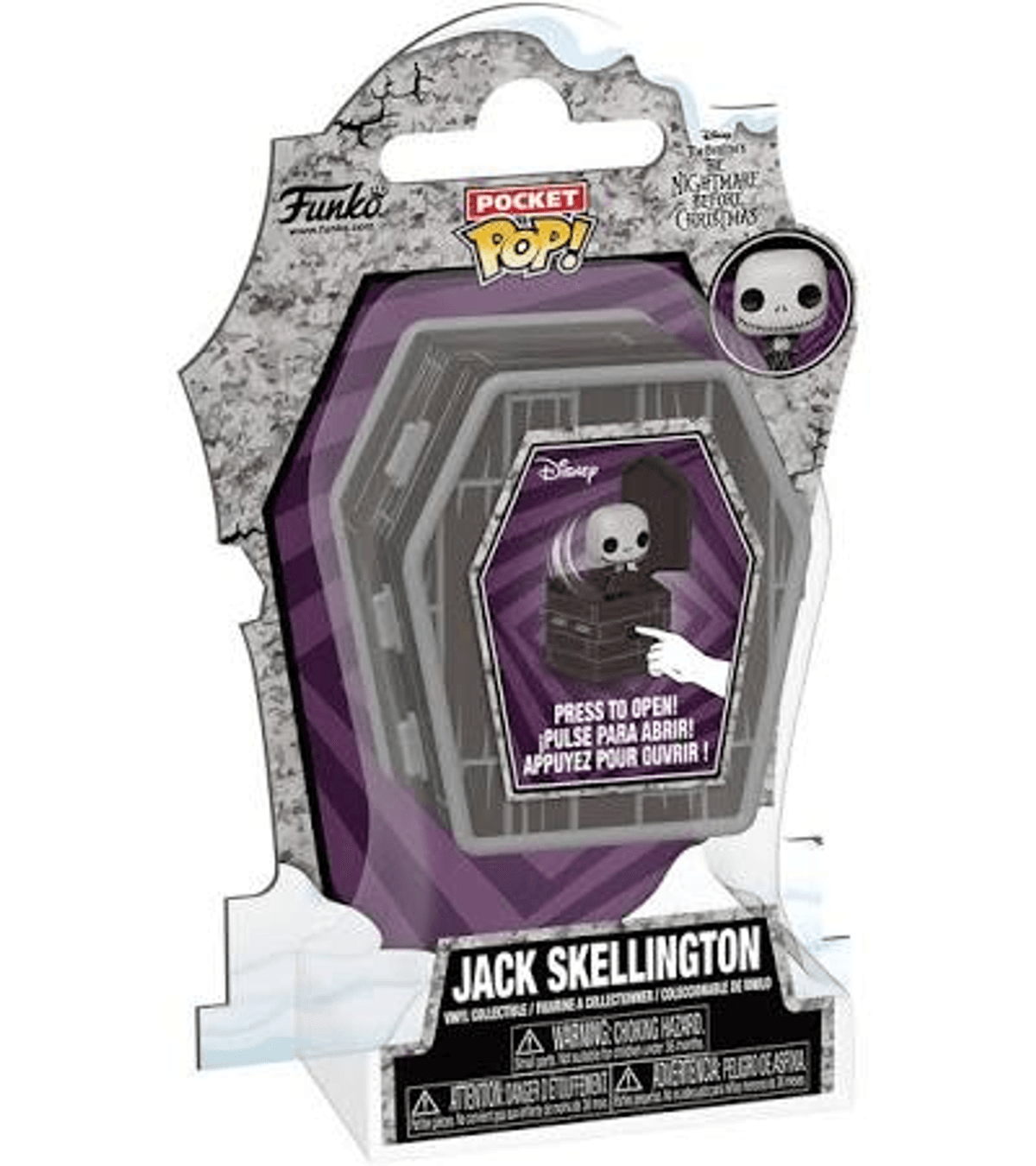 Caja Funko Pocket Pop! Jack Skellington de Pesadilla antes de Navidad.