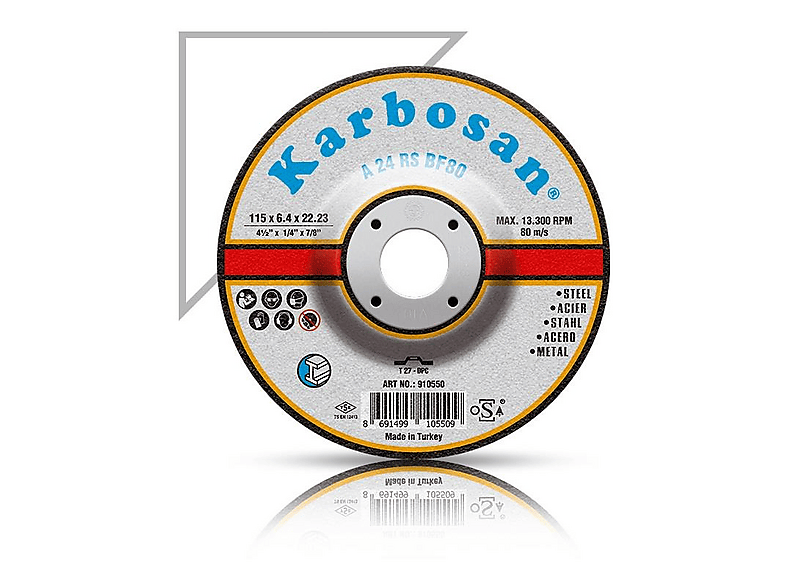 KARBOSAN Metal 180x6.4 Taşlama Diski