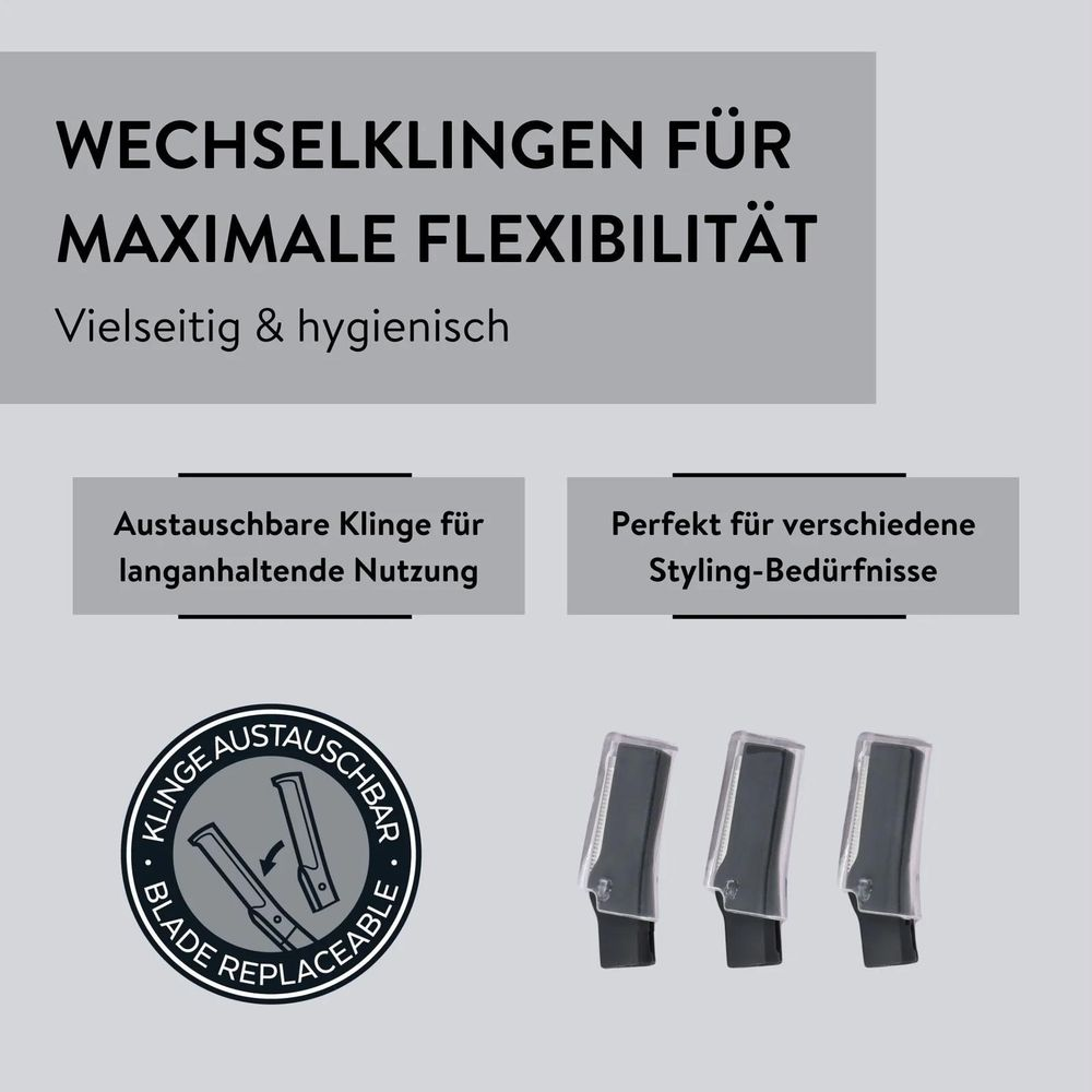 Wechselklingen für maximale Flexibilität, vielseitig & hygienisch.